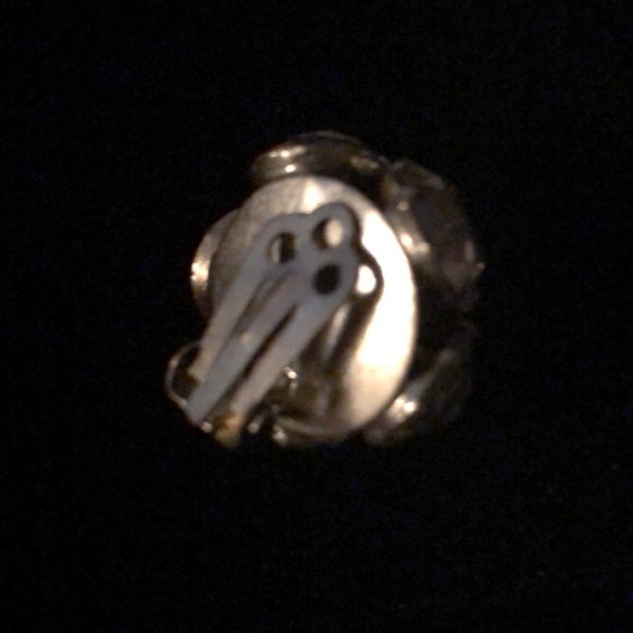 Antique earrings clip on crystal 1940 early cute - Picture 6 of 8